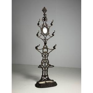 19th Century Cast Iron Coat Rack
