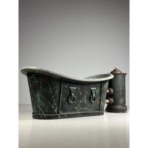 French Faux Marble Bath Ca. 1900