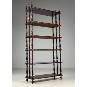 Etagère Bookcase Mahogany