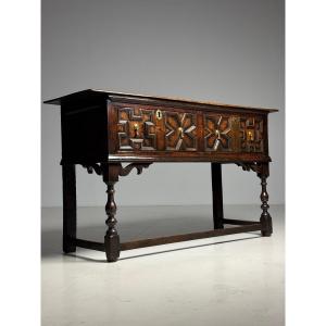 Console anglaise en chêne du 17ème siècle