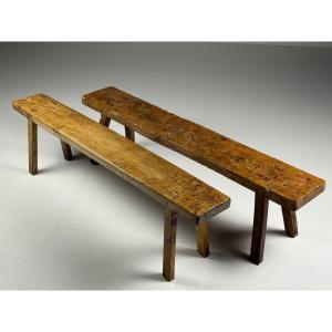 2x Rustic Bench