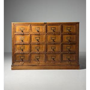 Oak Wardrobe With Shutters, Early 20th Century