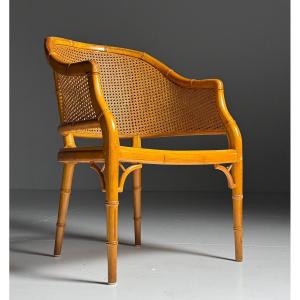 4 chaises en Faux bambou