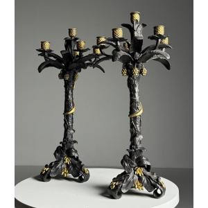 Candélabres en bronze d'Urmulu, XIXe siècle