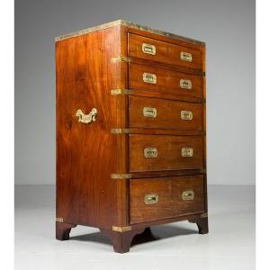 Commode de campagne en acajou, XIXe siècle