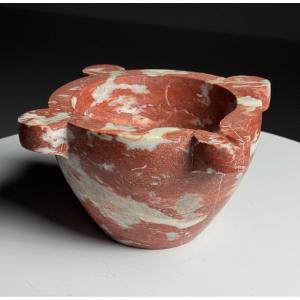 Mortier en marbre rouge 