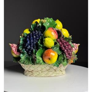 Fruit en céramique majolique italienne