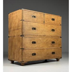 Commode de campagne du XIXe siècle en chêne