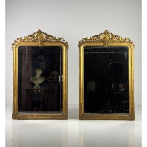 Lot de 2 miroirs identiques, France, XIXe siècle