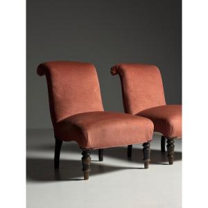 Lot de 2 chaises slipper françaises vers 1900