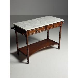 Table d'appoint en faux bambou vers 1900