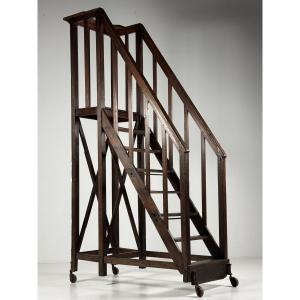 Antique Library Staircase, Circa 1900