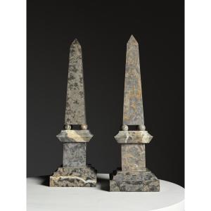 Lot de 2 obélisques italiens du XXe siècle