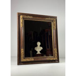 Large Italian Oak Mirror, 19th Century