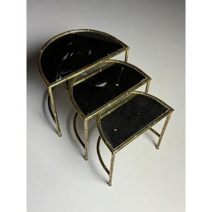 Faux Bamboo Nesting Tables