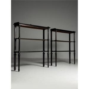Lot de 2 étagères de style Louis XVI