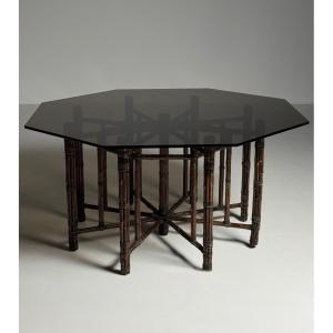 Grande table de salon octogonale, 1980