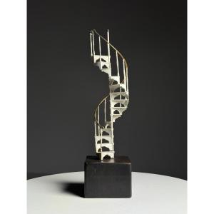 Model Of A Metal Spiral Staircase