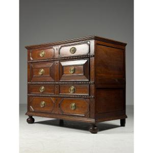 Commode anglaise du XVIIe siècle en chêne