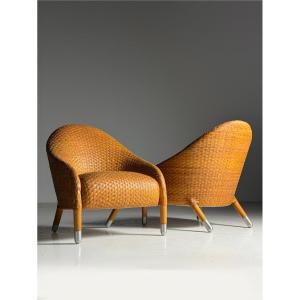 Fauteuils de club des années 1980 de B&B Italia