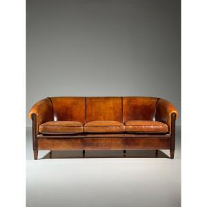 3-seater Sheepskin Leather Sofa 