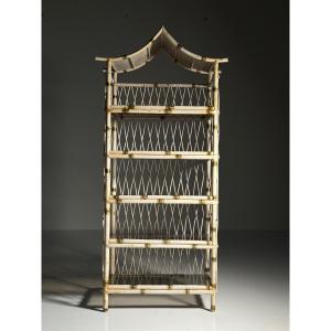Asian-style Bamboo Bookcase, Circa 1989