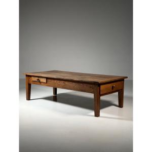 19th-century French Coffee Table Made Of Oak