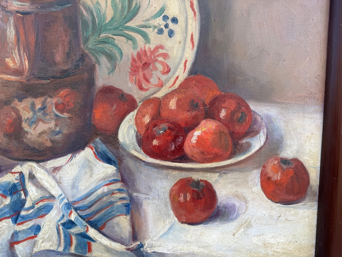 Nature morte huile sur toile-photo-2
