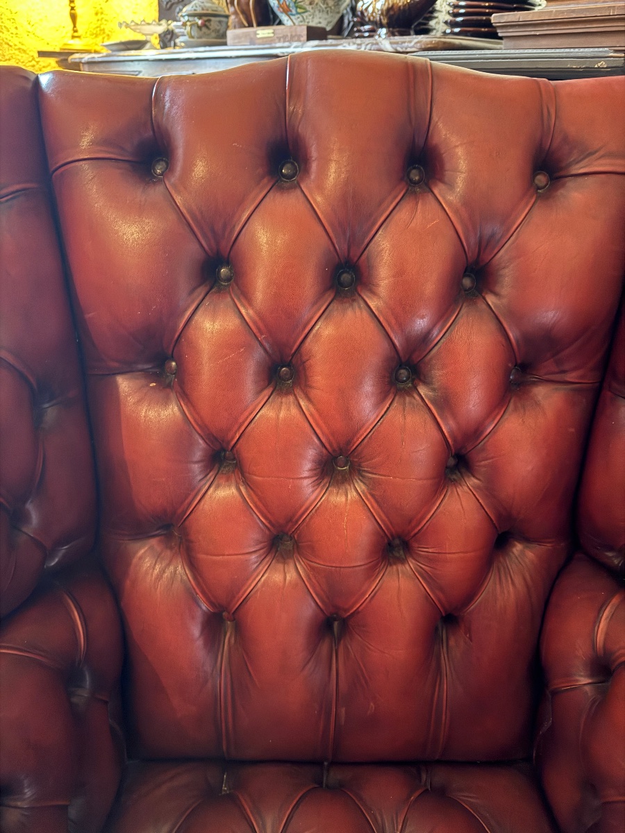 Fauteuil en cuir chesterfield -photo-2
