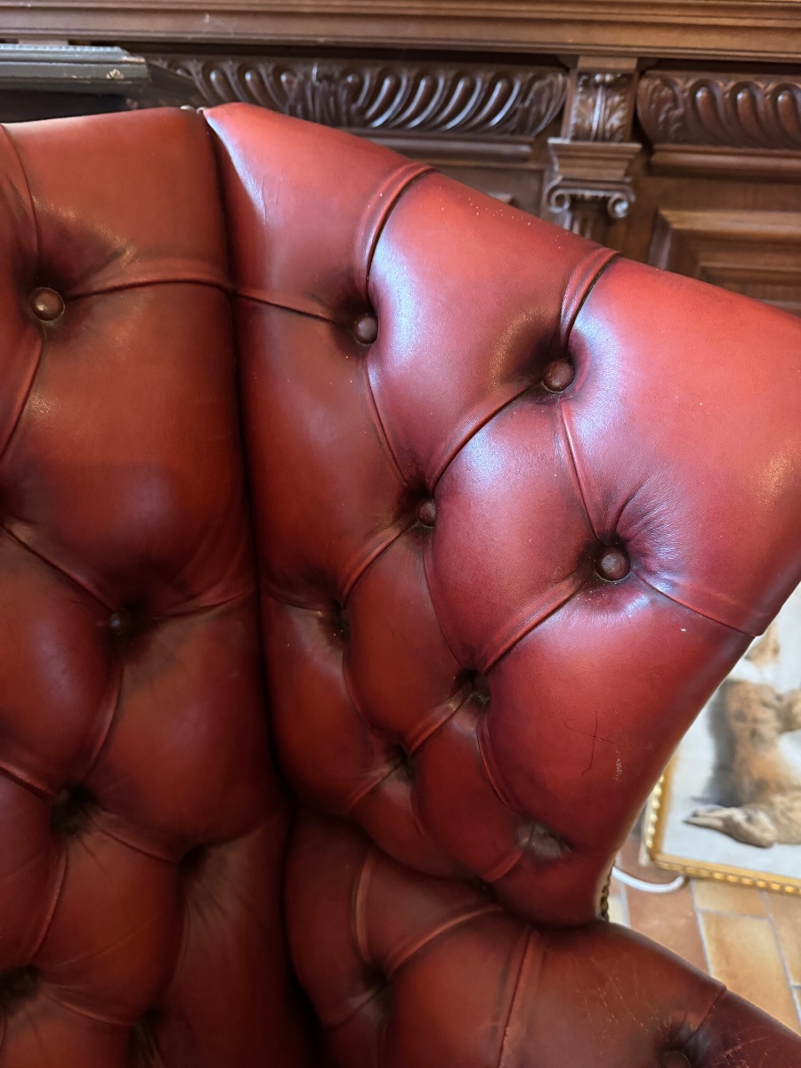 Fauteuil en cuir chesterfield -photo-3