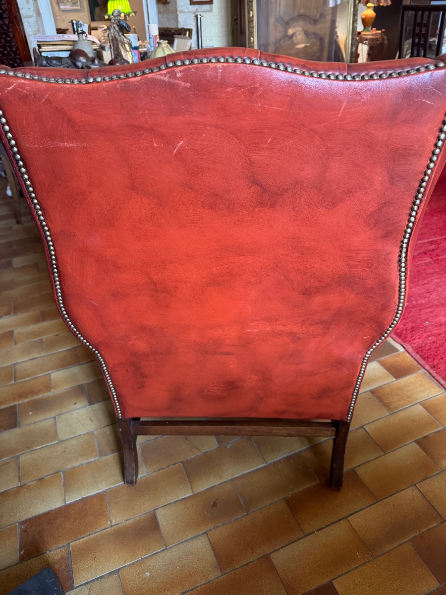 Fauteuil en cuir chesterfield -photo-6