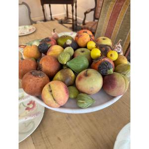 Lot de fruits en marbre 