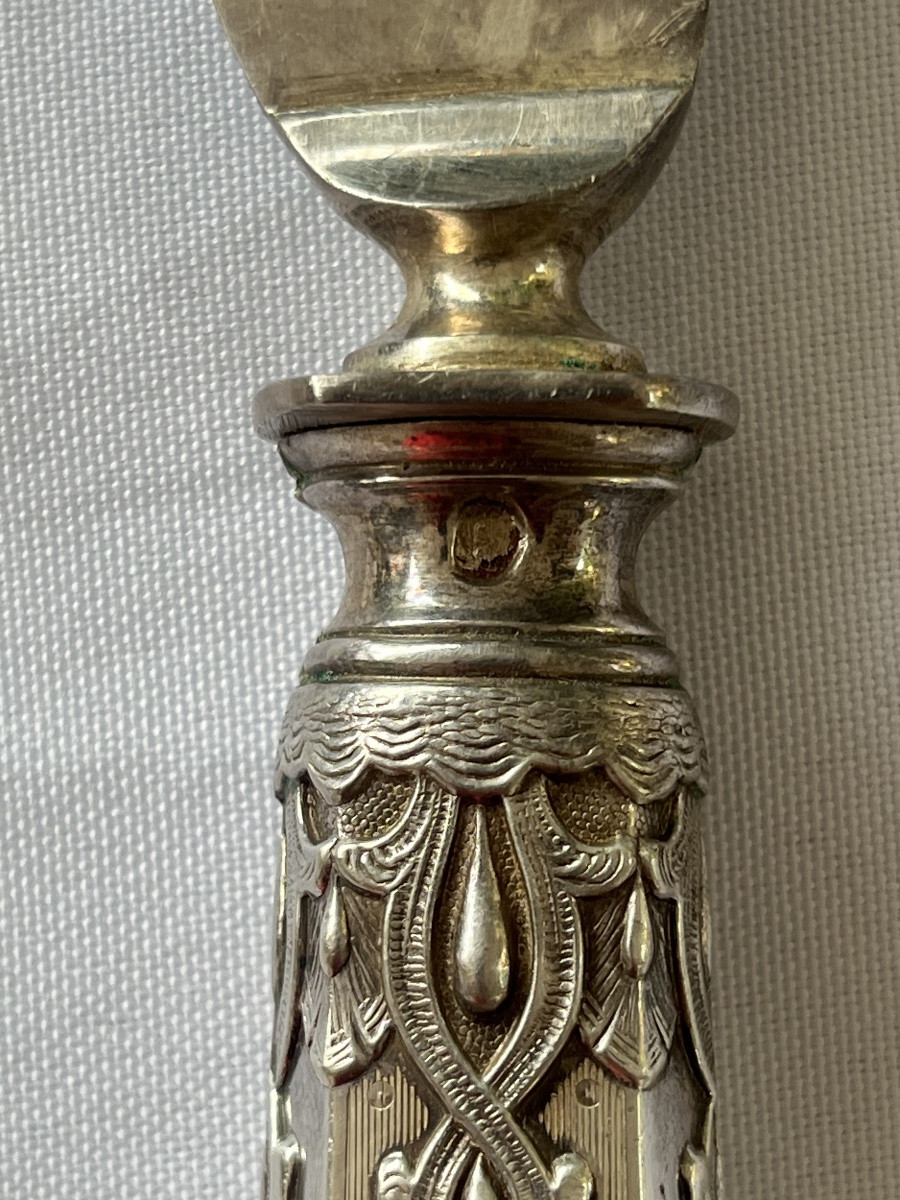 Solid Silver Fish Service With Serving Cutlery-photo-4