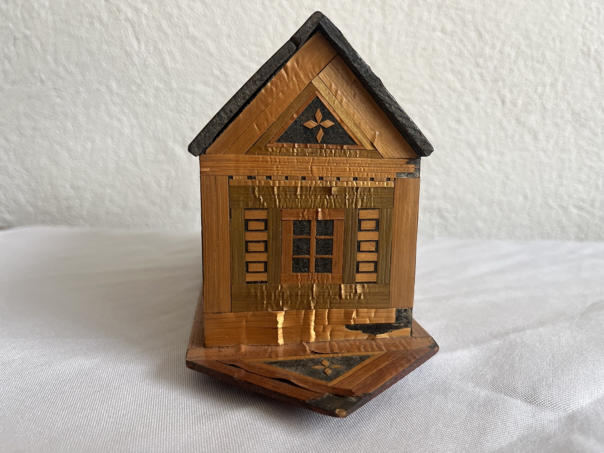 Noah's Ark Straw Marquetry Animals Wood Germany-photo-1