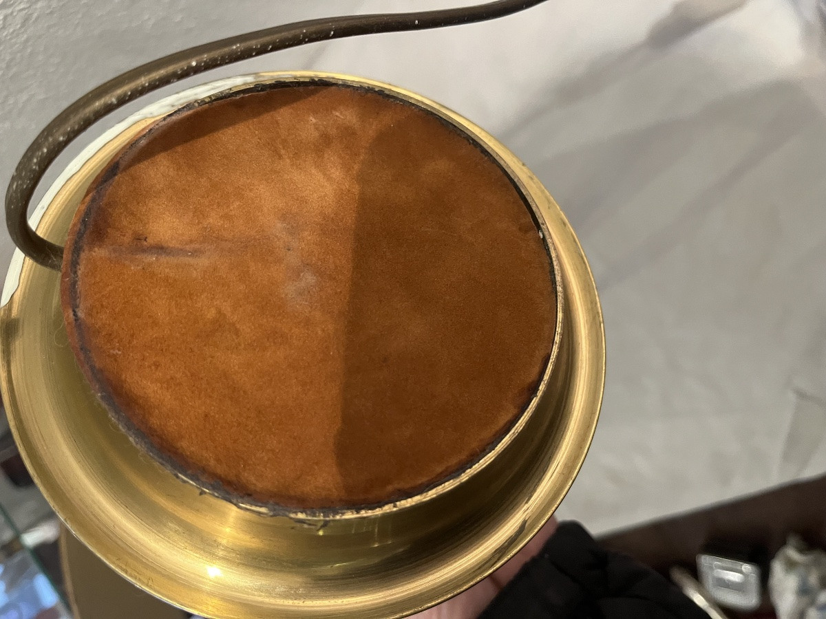 Empire Style Bouillotte Lamp In Bronze Painted Sheet Metal-photo-2