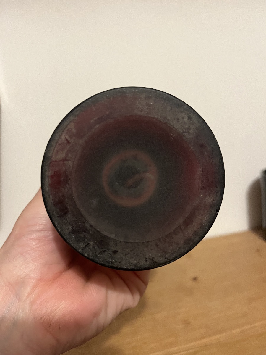 Emile Galle Vase In Fuchsia Pâte De Verre, Art Nouveau Style-photo-2