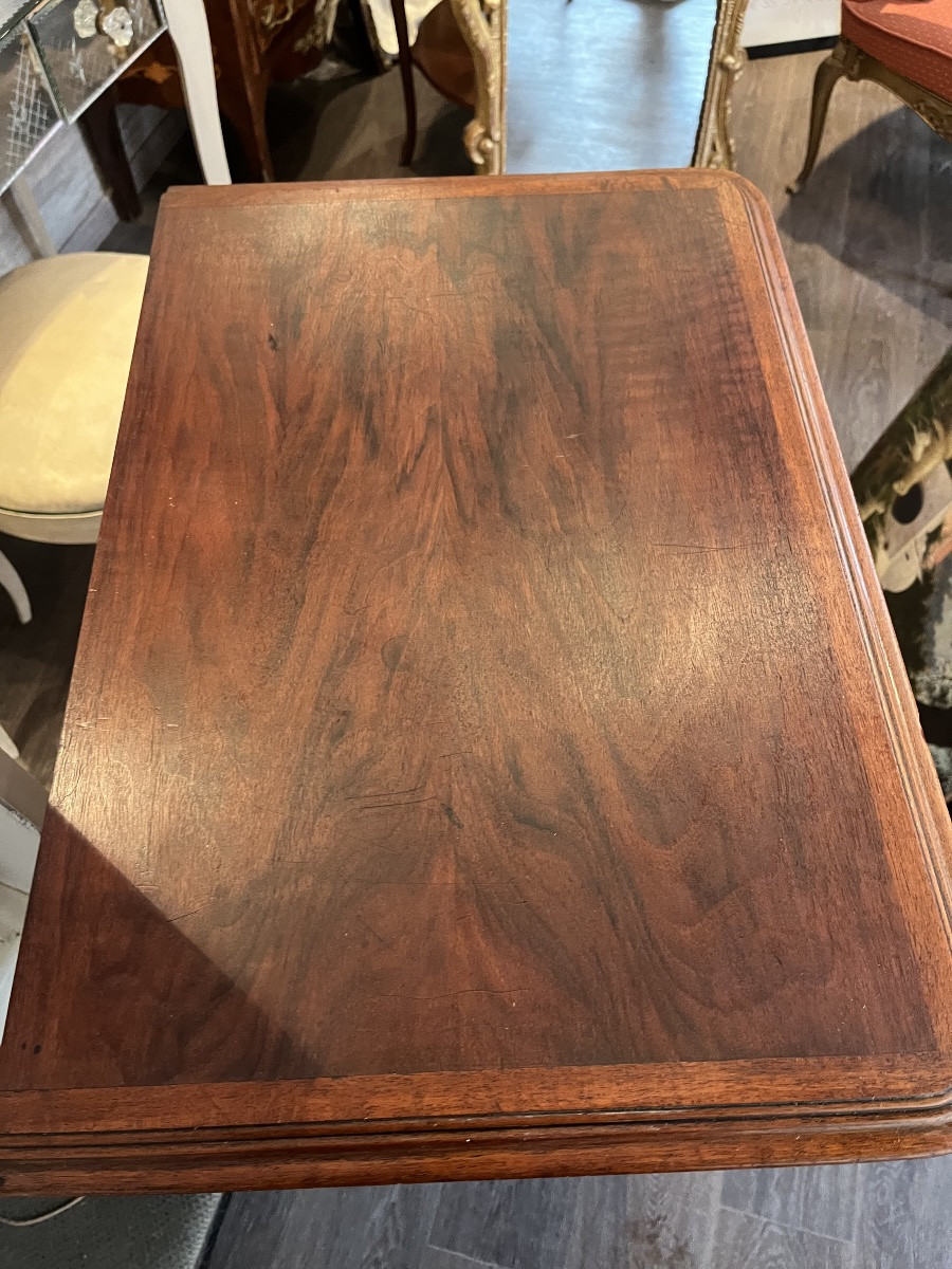 Antique Art Nouveau Walnut Silver Cabinet-photo-2