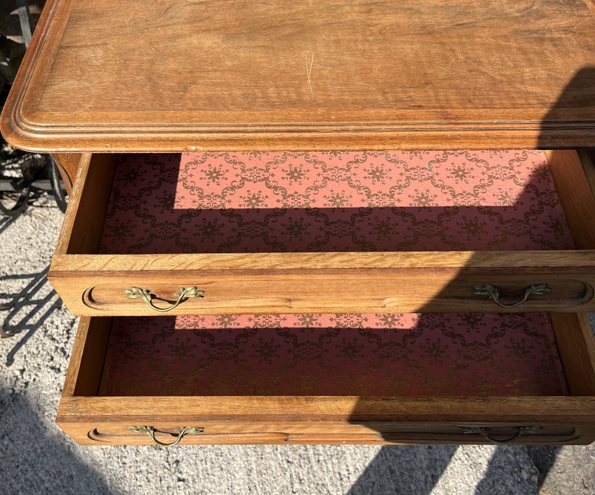 Antique Art Nouveau Walnut Silver Cabinet-photo-1