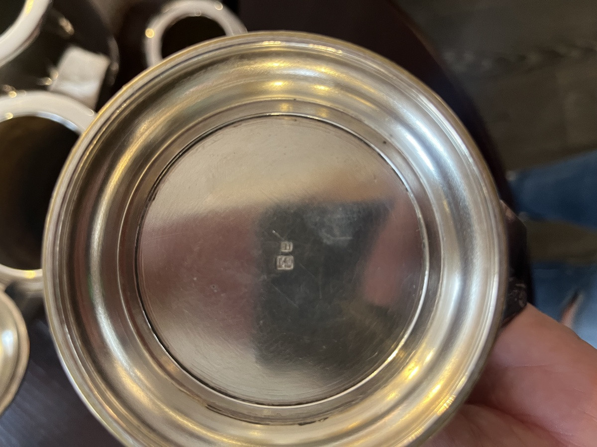 Art Deco Tea Set Coffee Silver Metal-photo-3