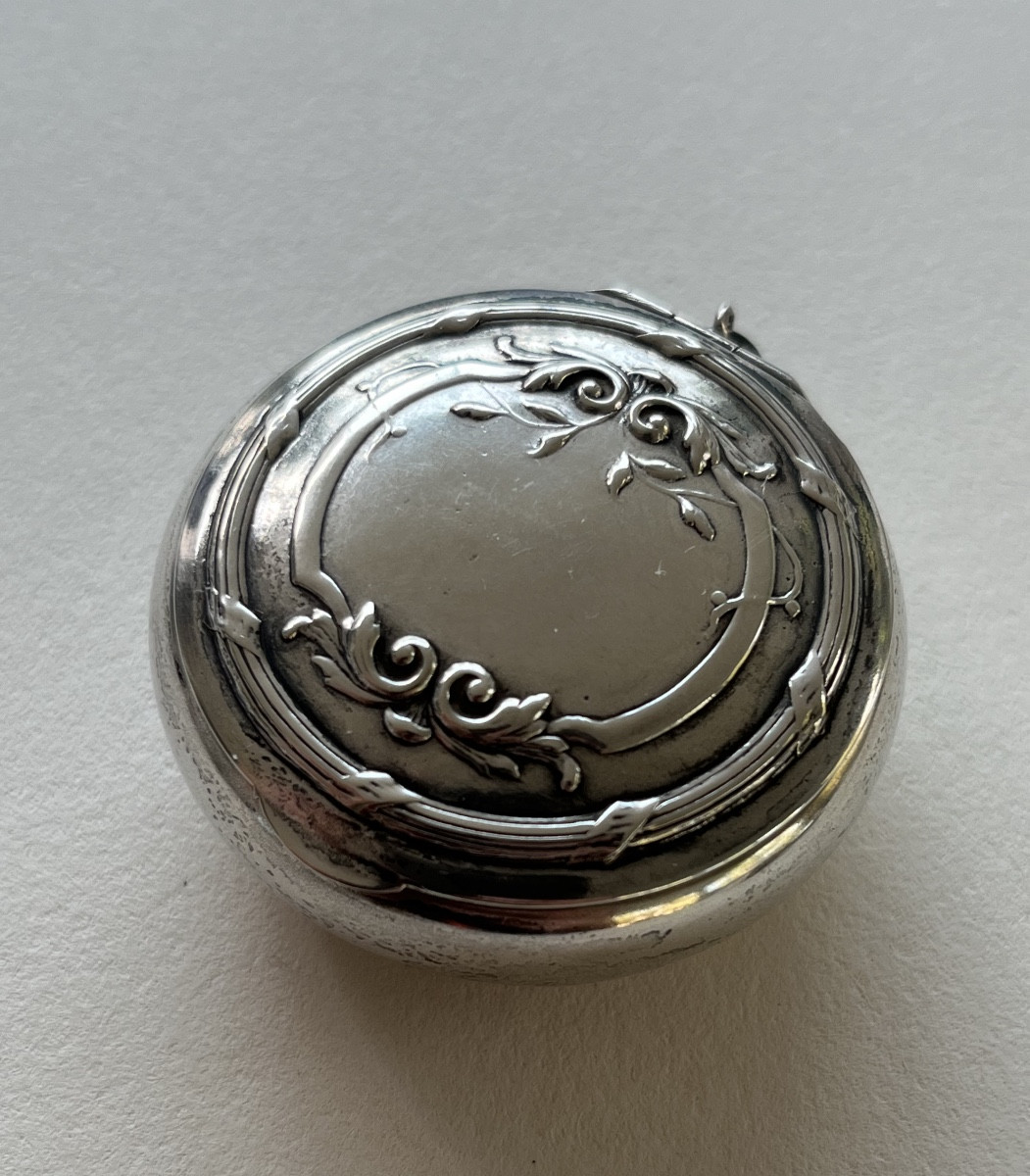 Old Solid Silver Pill Box Germany