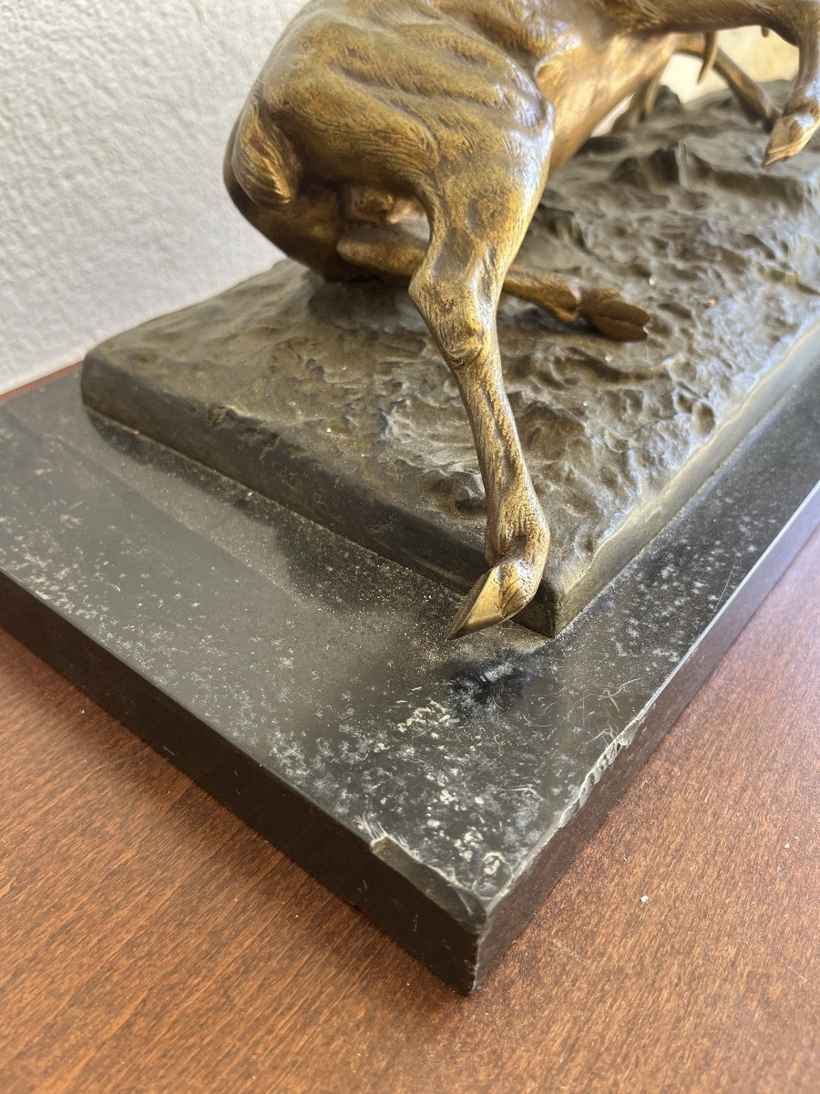 Bronze Stag Fight édouard Guy 19th Century-photo-2