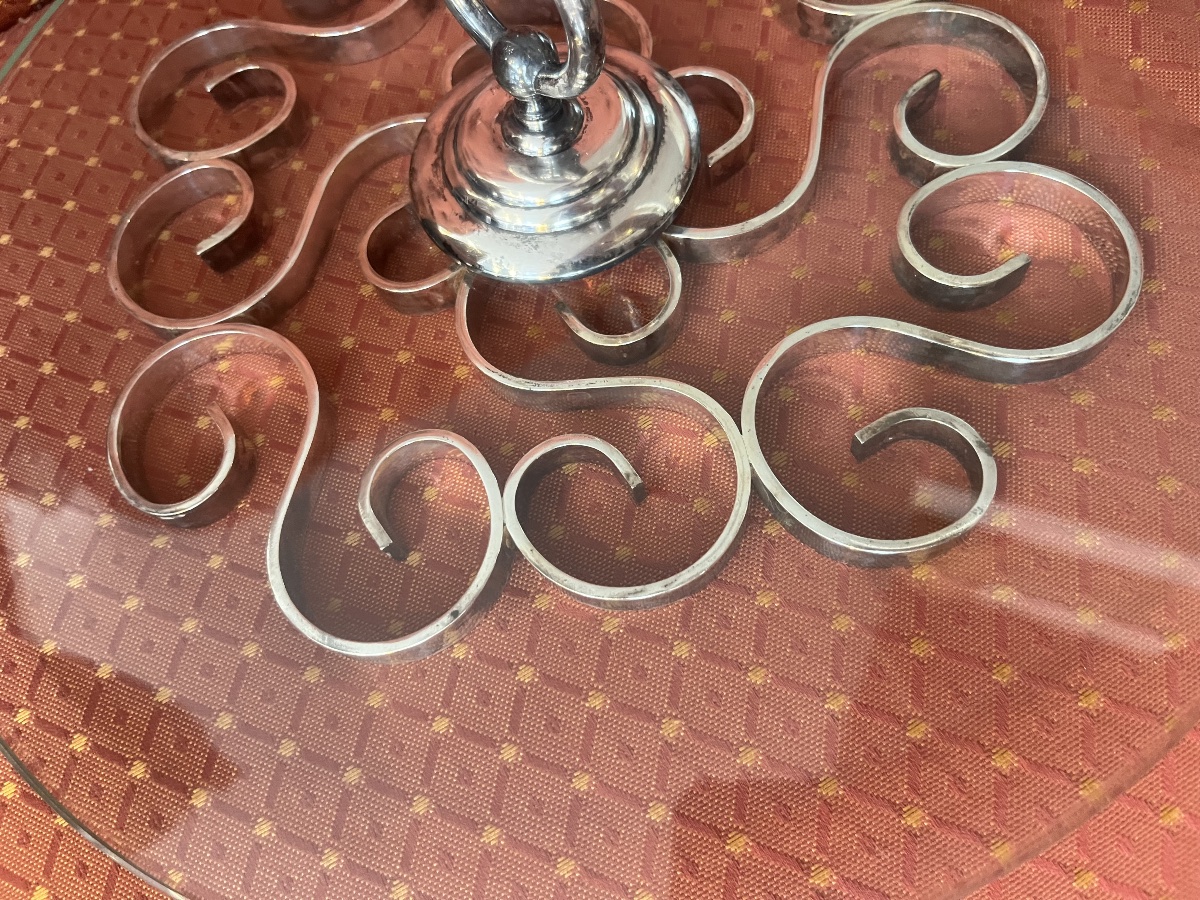 Christofle Silver Plated Arabesque Cheese Tray-photo-4