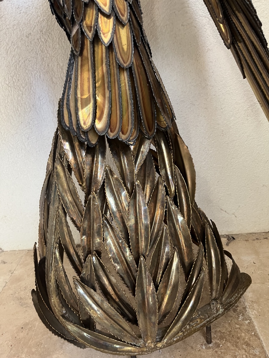 Sculpture, 1970, Imperial Eagle, Metal With Patina, Jensen Style-photo-1