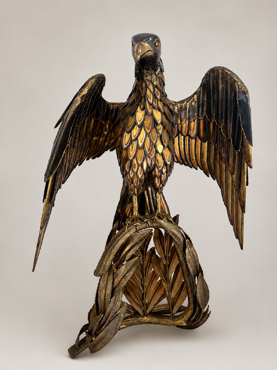 Sculpture, 1970, Imperial Eagle, Metal With Patina, Jensen Style
