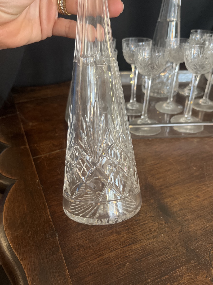 Service à liqueur cristal fin xix e cristal français -photo-3