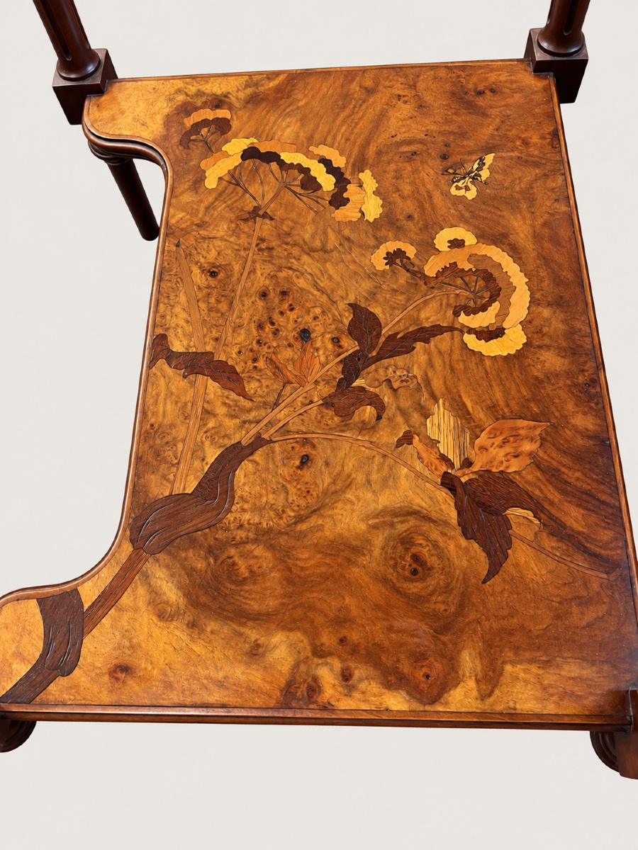 émile Gallé: Rare Art Nouveau Ladies' Desk With Marquetry -photo-1
