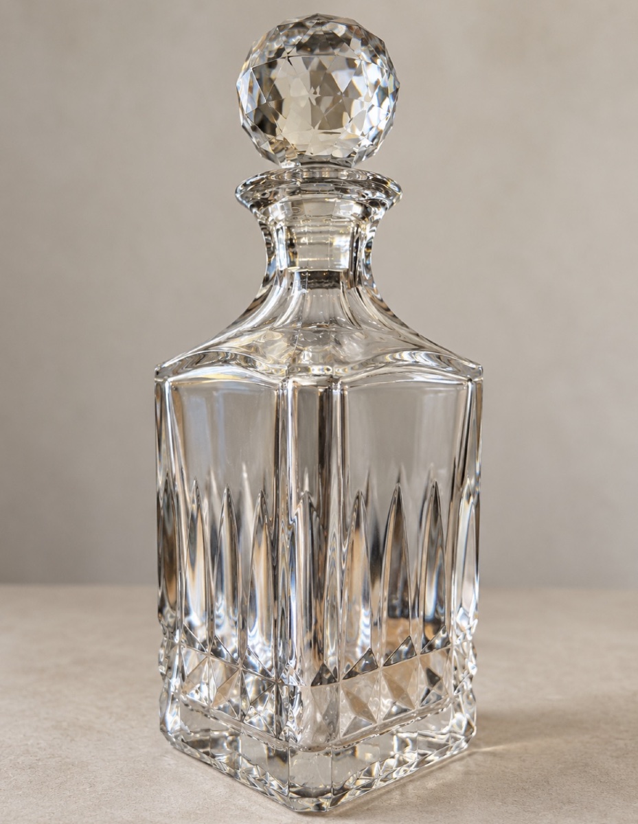 Baccarat Crystal Whiskey Decanter With Logo 