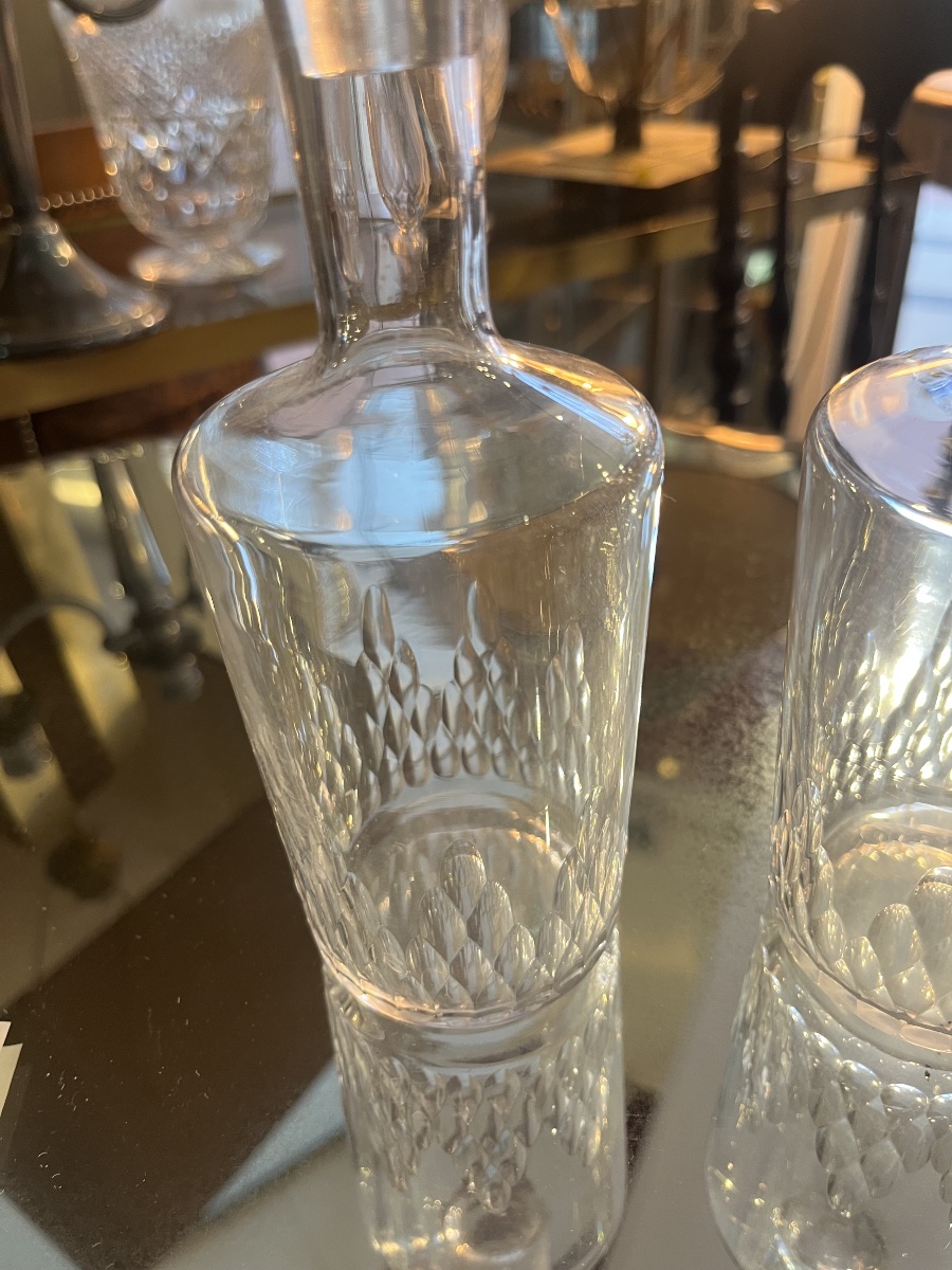 Baccarat Richelieu Crystal Liqueur Decanters (set Of Two) -photo-4