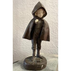 Chopard bronze chryséléphantin XIX jeune fumeurs 