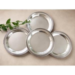 Christofle 4 Art Deco-style Silver-plated Bottle Coasters